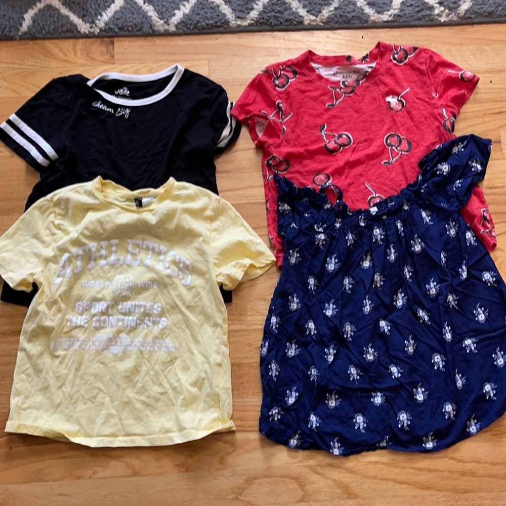 Girls loose fitting cute short sleeve shirts - 4